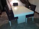 haz click para ver mas detalles de  Vendo mesa con seis sillas tapizadas en chenille 